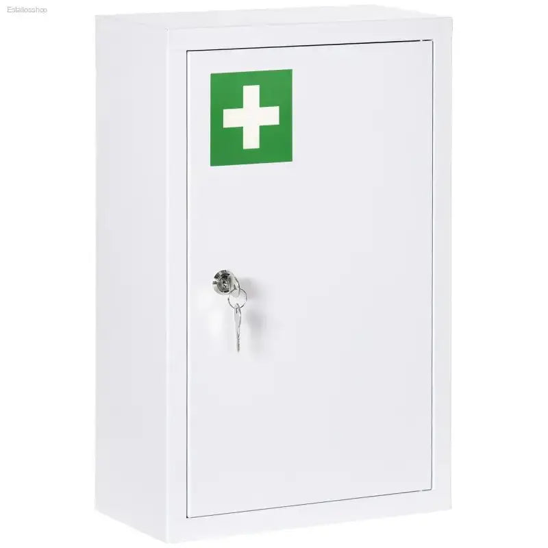 Kleankin Lockable Medicine Cabinet with Three Shelves for Organized Bathroom Storage - EstaliosShop