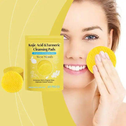 Unleash Your Glow with Kojic Turmeric Cleansing Pads - Estalios