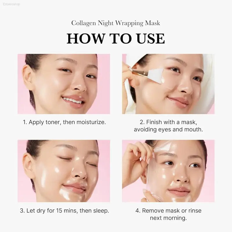 Revitalize Your Skin Overnight with Korean Collagen Peel-Off Mask - Deep Hydration Night Care Cream 75ml