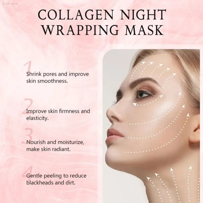 Revitalize Your Skin Overnight with Korean Collagen Peel-Off Mask - Deep Hydration Night Care Cream 75ml
