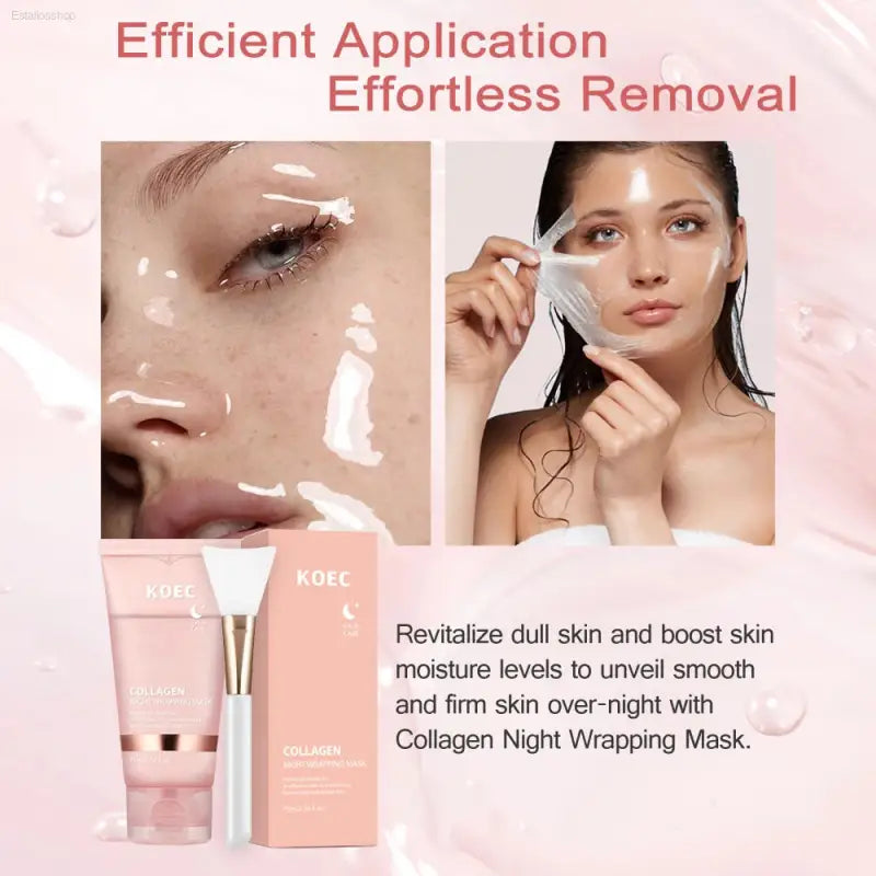 Revitalize Your Skin Overnight with Korean Collagen Peel-Off Mask - Deep Hydration Night Care Cream 75ml