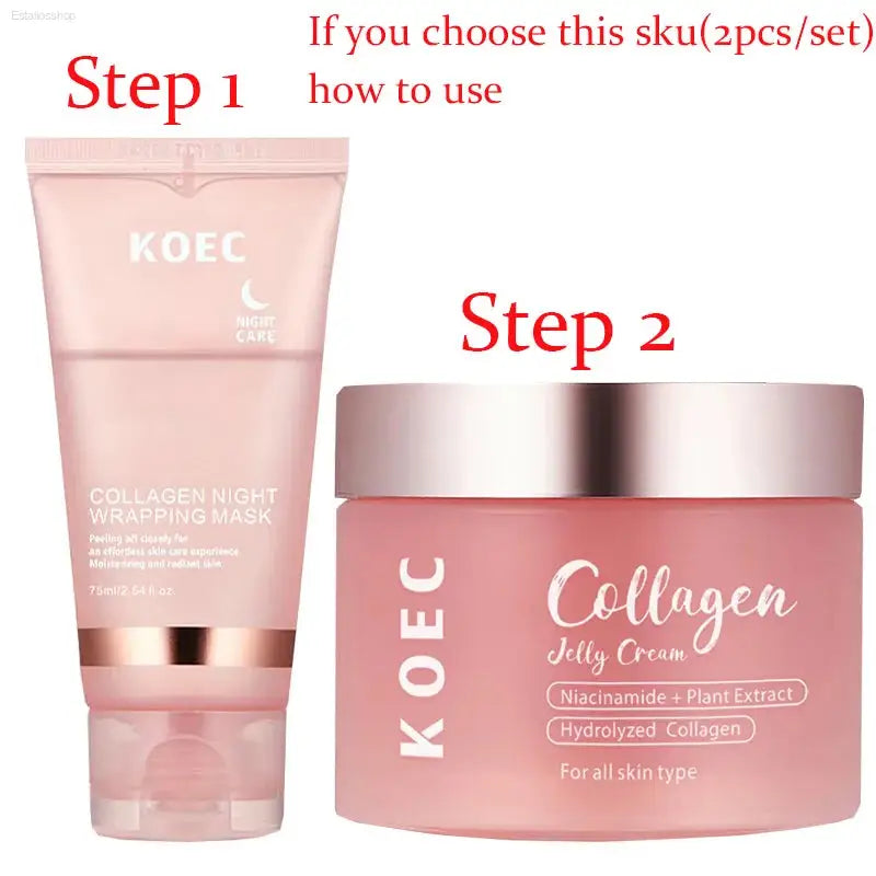 Revitalize Your Skin Overnight with Korean Collagen Peel-Off Mask - Deep Hydration Night Care Cream 75ml