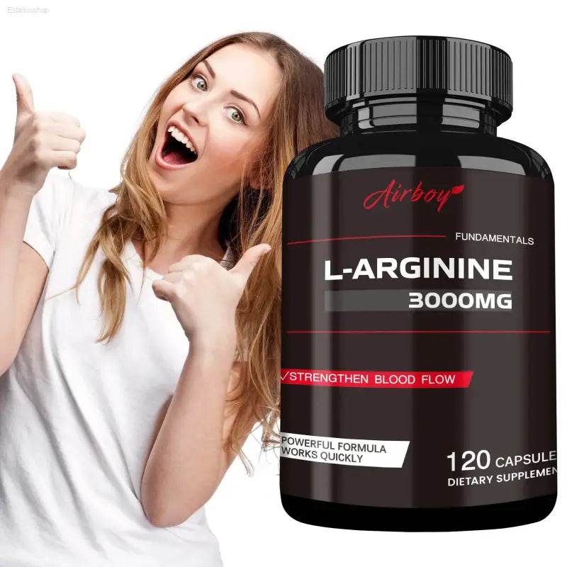 L-Arginine Capsules - Boost Energy, Muscle & Endurance - Estalios