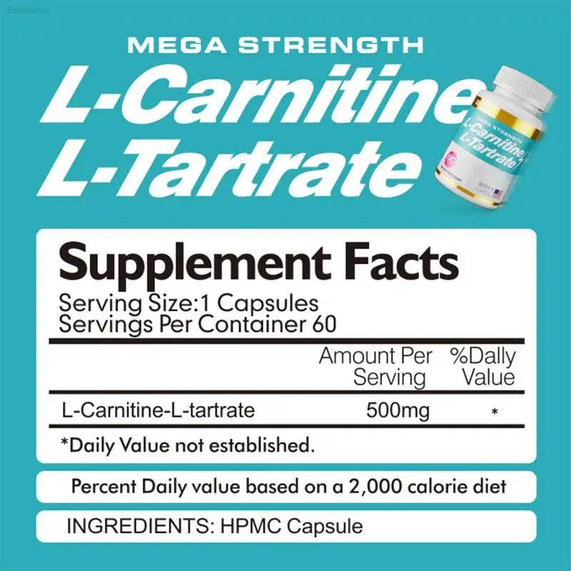 L-Carnitine L-Tartrate Capsules for Fat Loss Support - Estalios