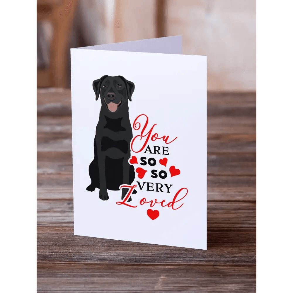 Labrador Retriever Black Greeting Cards Pack of 8 for All Occasions - Estalios
