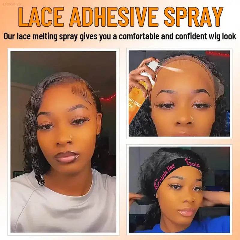 Lace Melting Spray Tint Mousse Wig Glue Waterproof Set - Estalios