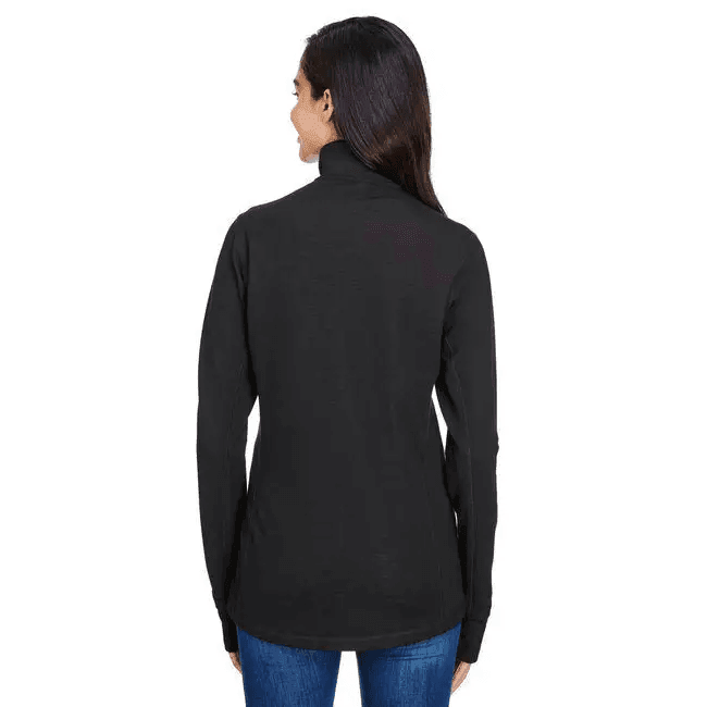 Ladies' Omega Stretch Quarter-Zip - Comfort in Charcoal - Estalios