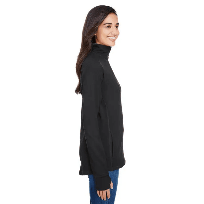 Ladies' Omega Stretch Quarter-Zip - Comfort in Charcoal - Estalios