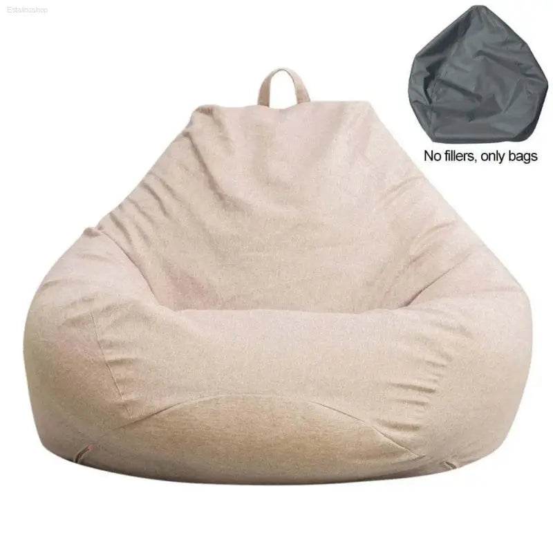 Large Bean Bag Chair Cover Simple Design Indoor Lounger - Estalios