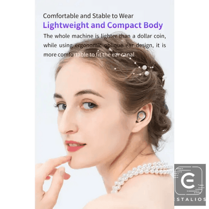 Epic Black Wireless Earbuds with Ultimate Charging Case for All-Day Use - Estalios