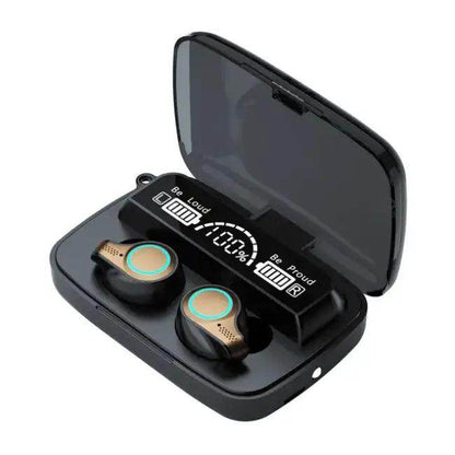 Epic Black Wireless Earbuds with Ultimate Charging Case for All-Day Use - Estalios