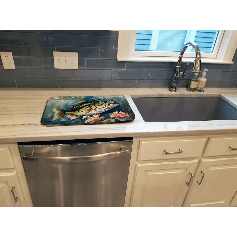 Largemouth Bass Dish Drying Mat for Quick Absorption - Estalios