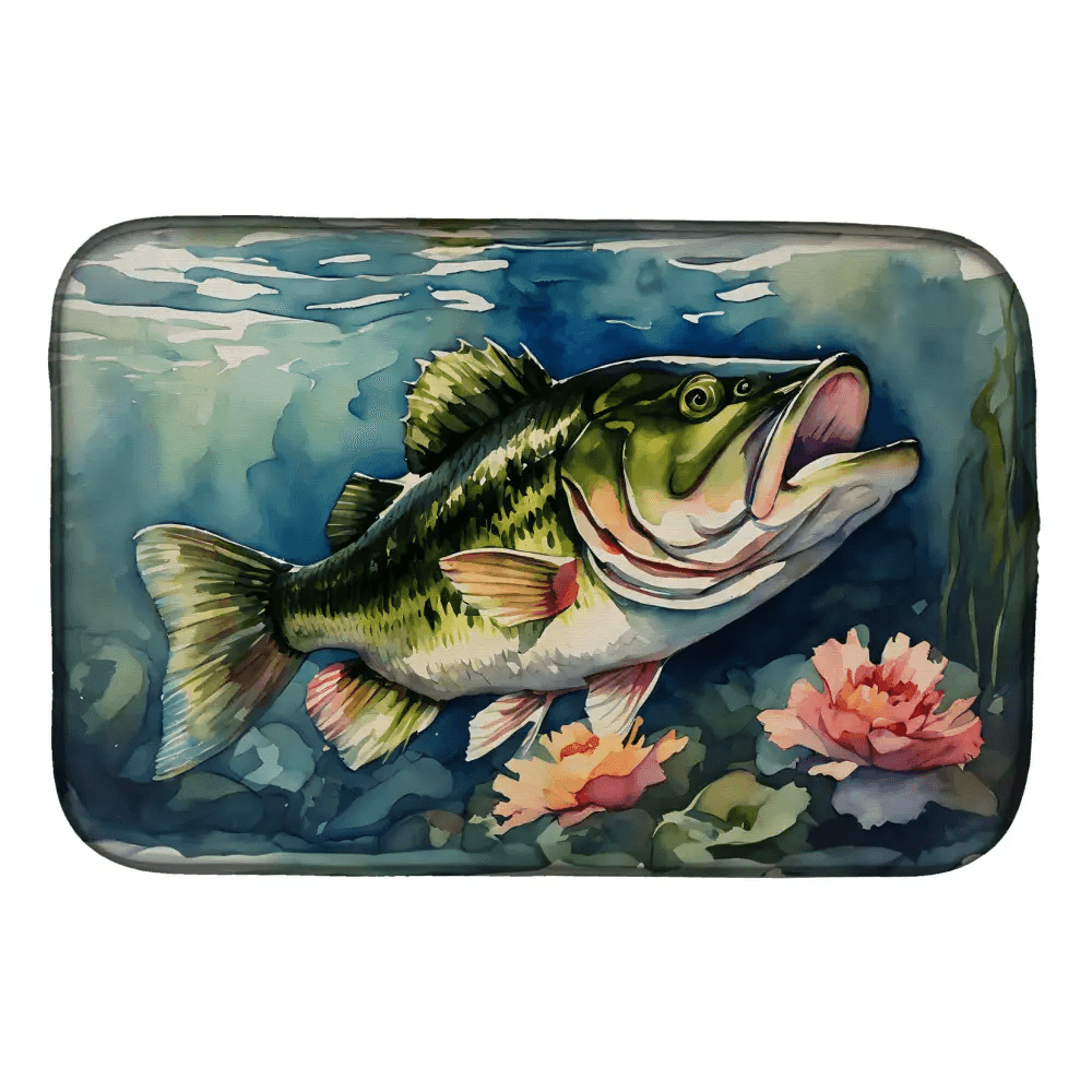 Largemouth Bass Dish Drying Mat for Quick Absorption - Estalios