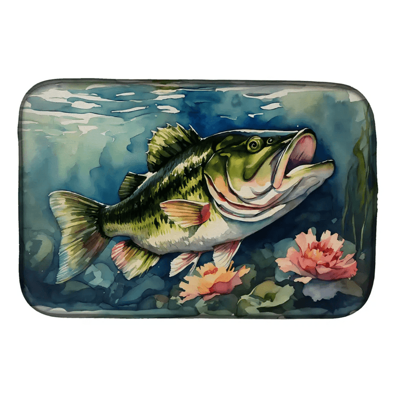 Largemouth Bass Dish Drying Mat for Quick Absorption - Estalios