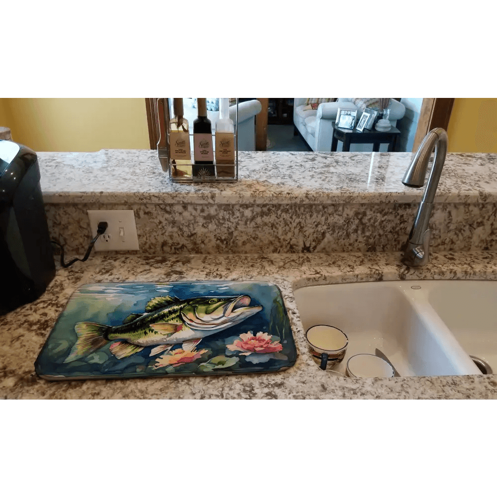 Largemouth Bass Dish Drying Mat for Quick Absorption - Estalios