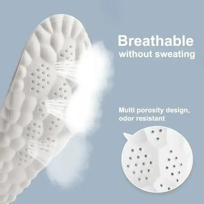 Breathable perforated shoe insole for comfort with high elasticity latex in Latex Sport Insoles