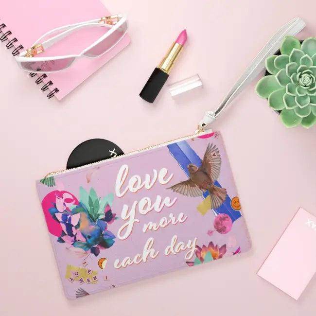 Vibrant Lavender Clutch with Chic Floral Design for Style - Estalios