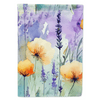 Vibrant Lavender in Watercolor Garden Flag for Outdoors - Estalios