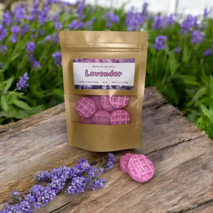 Lavender Scent Waffle Soy Melts for a calming aroma in your space