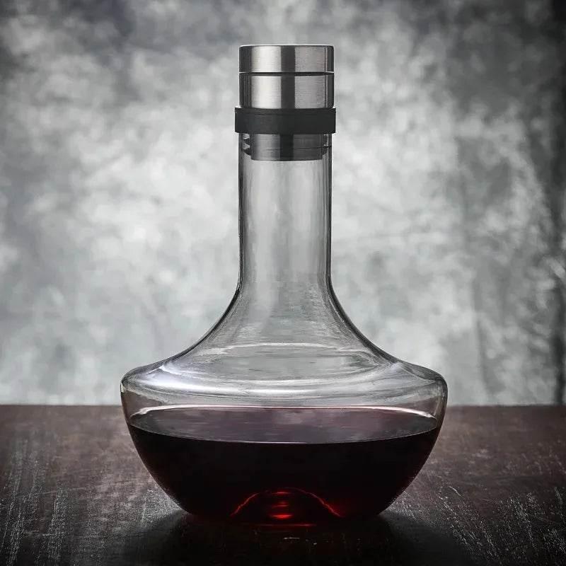Lead-free Crystal Wine Decanter with Built-in Aerator - Estalios