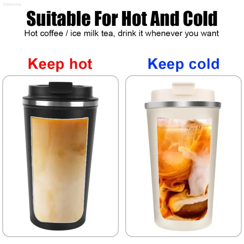 Leak-Proof Travel Thermo Mug - 510ML Temperature Display for Tea, Coffee & Hot Water