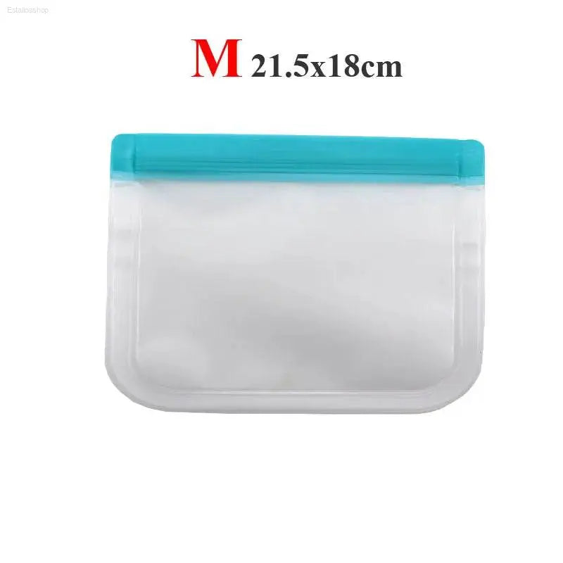 Leakproof Reusable Silicone-Free Food Storage Bags - Fresh Keeping Ziplock Bags for Fruits and More - Estalios