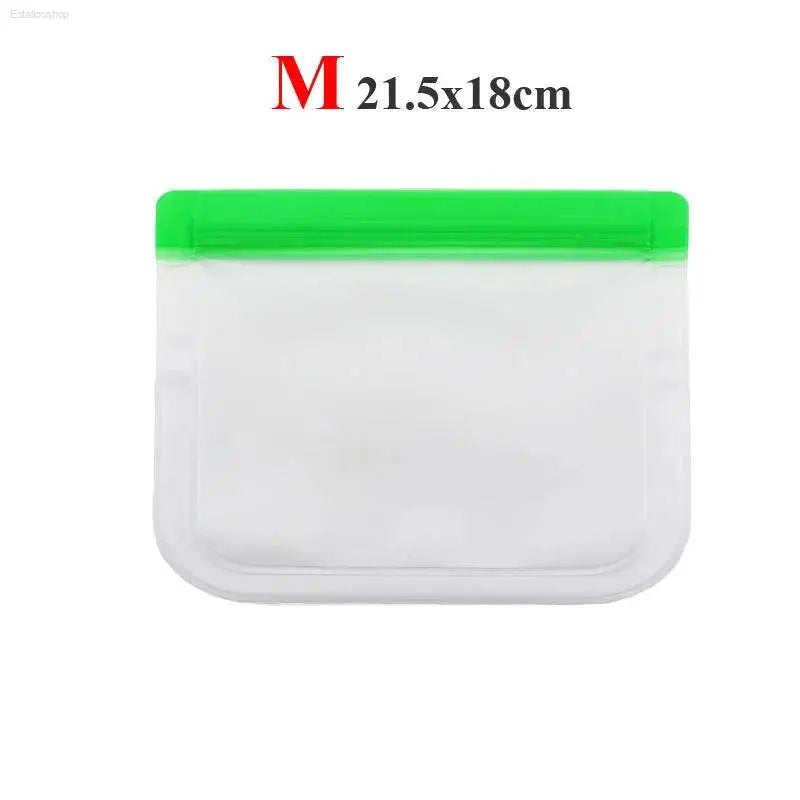 Leakproof Reusable Silicone-Free Food Storage Bags - Fresh Keeping Ziplock Bags for Fruits and More - Estalios