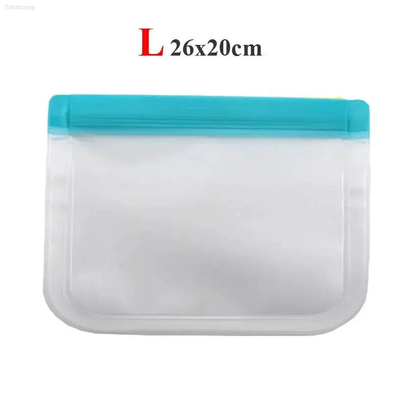 Leakproof Reusable Silicone-Free Food Storage Bags - Fresh Keeping Ziplock Bags for Fruits and More - Estalios