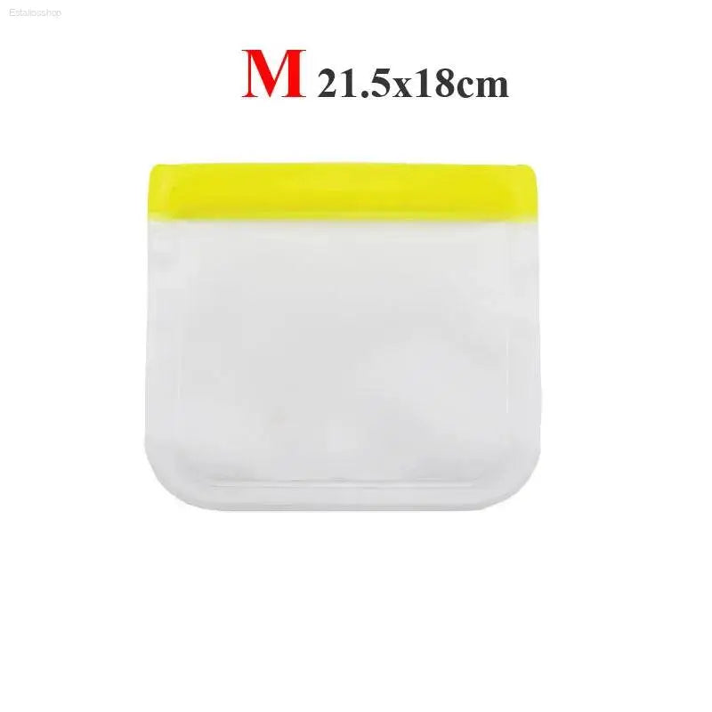 Leakproof Reusable Silicone-Free Food Storage Bags - Fresh Keeping Ziplock Bags for Fruits and More - Estalios