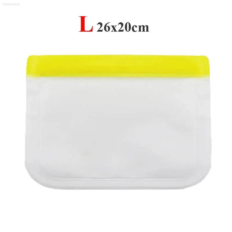 Leakproof Reusable Silicone-Free Food Storage Bags - Fresh Keeping Ziplock Bags for Fruits and More - Estalios