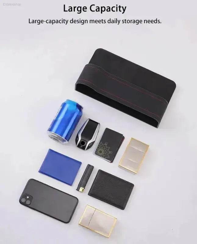 Leather Car Seat Gap Storage Box Multifunctional Organizer - Estalios