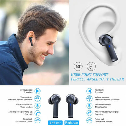 LED Display Wireless Earbuds TWS with touch controls for easy audio experience