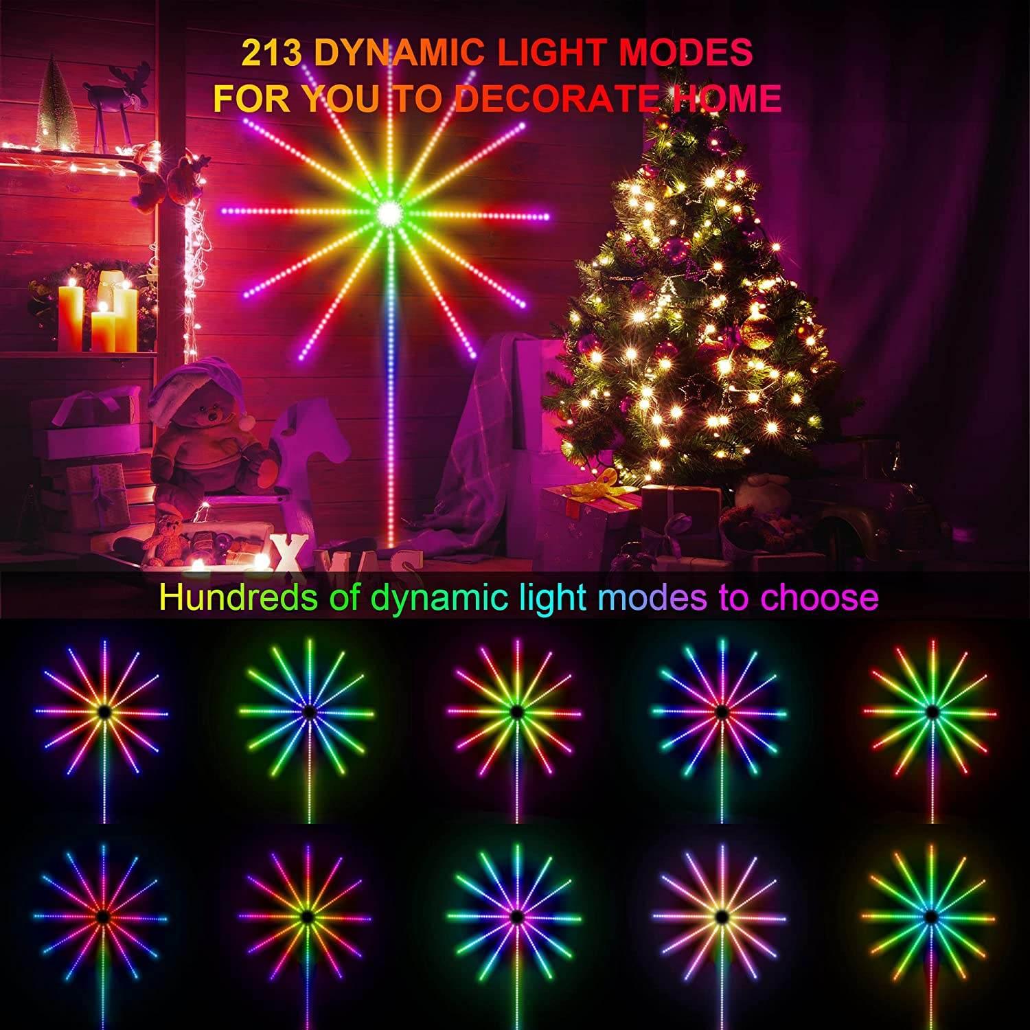LED Fireworks Lights with Bluetooth App Control for Stunning Atmosphere - Estalios