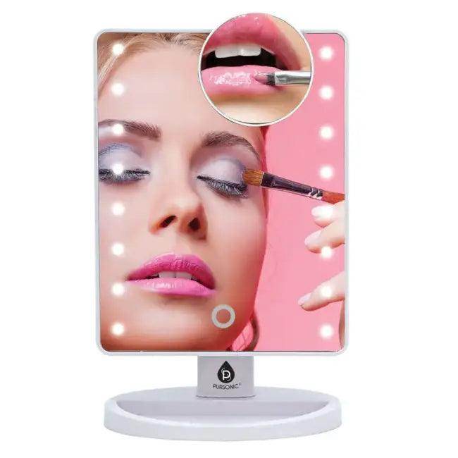 LED Lighted Vanity Makeup Mirror for Flawless Application - Estalios