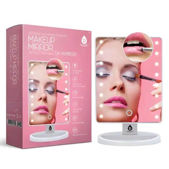 LED Lighted Vanity Makeup Mirror for Flawless Application - Estalios