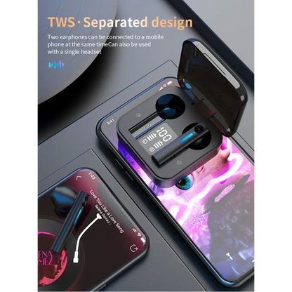 LED Wireless TWS Earbuds with charging case for ultimate wireless sound experience