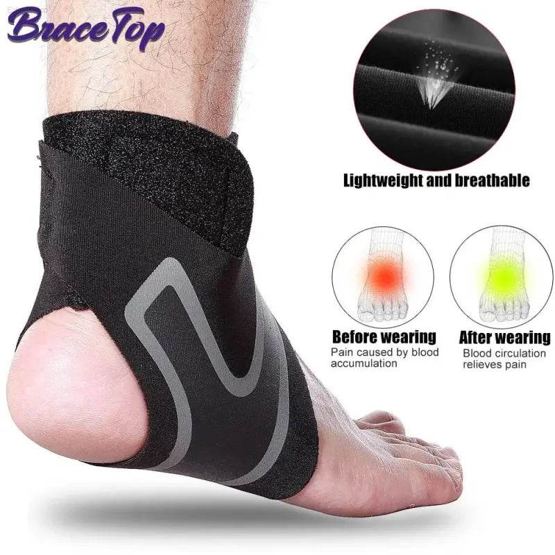 Left / Right Feet Sleeve Ankle Support Socks Compression Bandage - Estalios