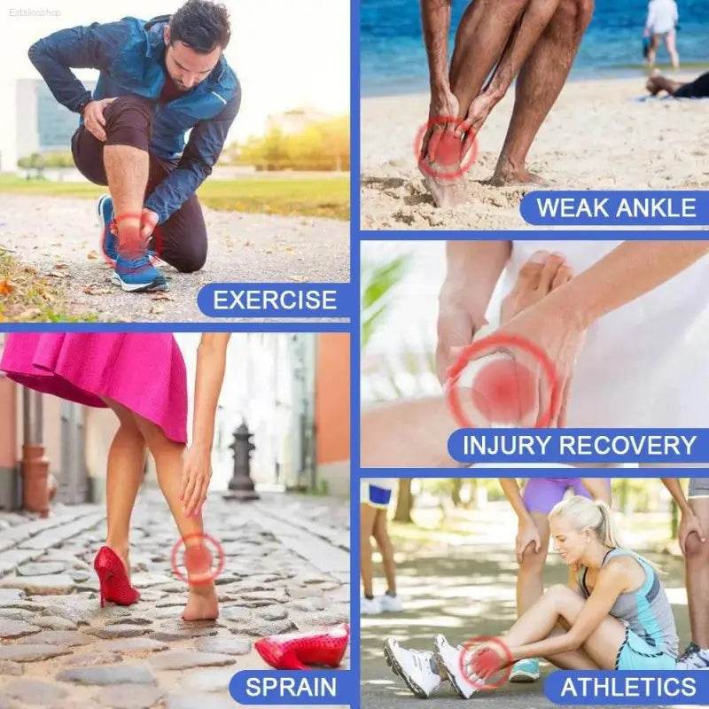 Left / Right Feet Sleeve Ankle Support Socks Compression Bandage - Estalios