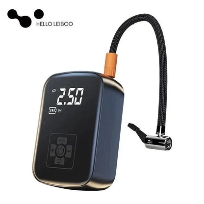 Black digital tire inflator with hose for Leiboo Wireless Car Air Compressor