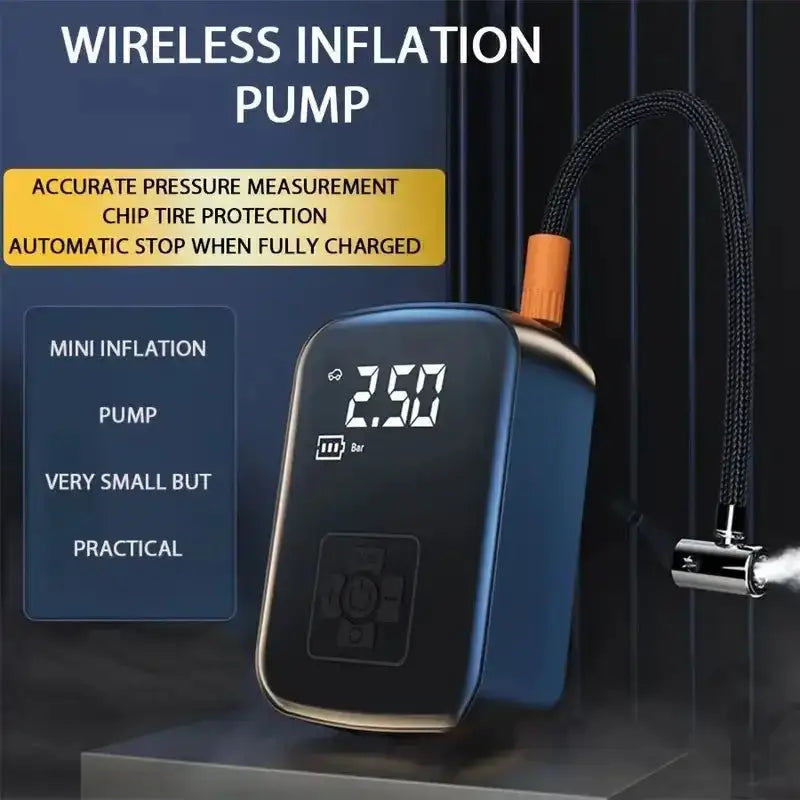 Leiboo Wireless Car Air Compressor with digital display for easy inflation tasks