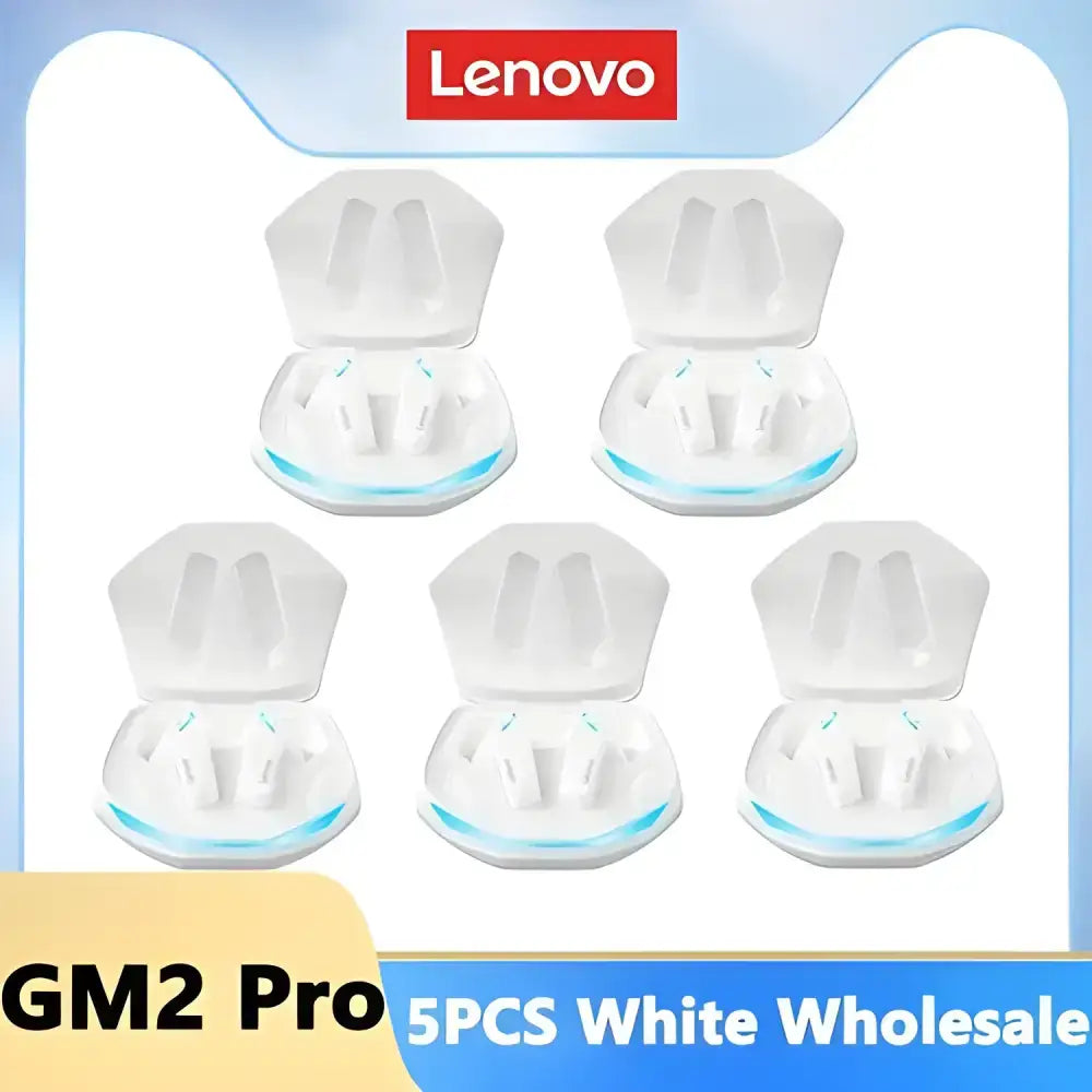 Five white earbud tips for Lenovo GM2 Pro Sports Headset Wireless Bluetooth