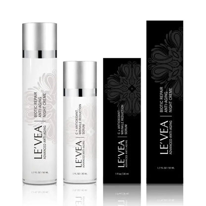 LeVea Night Repair Anti-Aging Treatment set for youthful, radiant skin