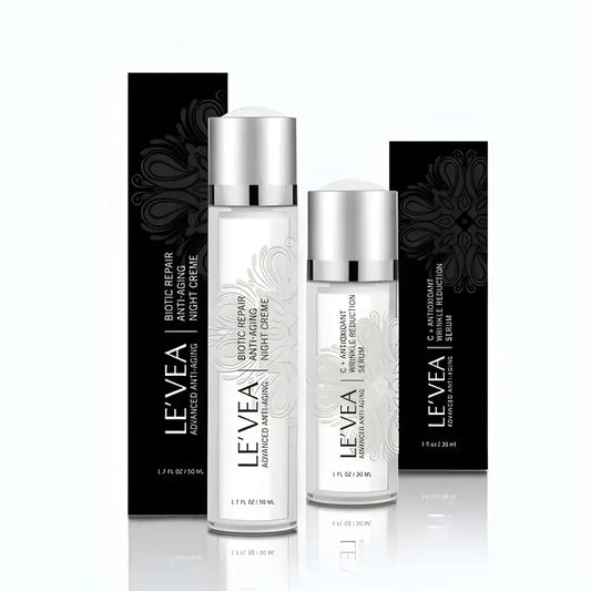 LeVea Night Repair Anti-Aging Treatment showcasing hydrating night repair cream