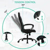 Adjustable black office chair.