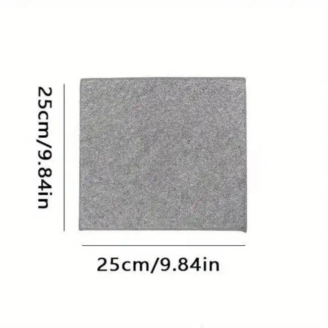 Sleek Gray Felt Pad and Cloth Combo for Easy Cleaning - Estalios