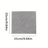 Sleek Gray Felt Pad and Cloth Combo for Easy Cleaning - Estalios