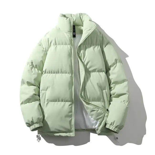 Cozy Light Green, Black, and Beige Cotton Padded Jackets - Estalios