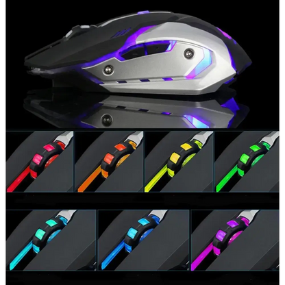 Light Up Your Game Wireless Silent LED Gaming Mouse - Mobile & Laptop Accessories