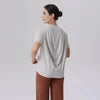 Lightweight Ice Silk Breathable Short Sleeved Yoga Outfit for Comfort.