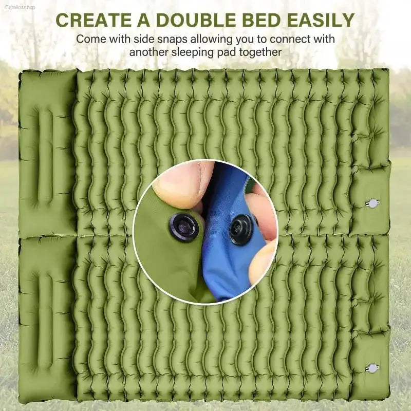 Lightweight Inflatable Camping Mattress with Built - in Pillow and Foot Pump for Outdoor Enthusiasts - EstaliosShop